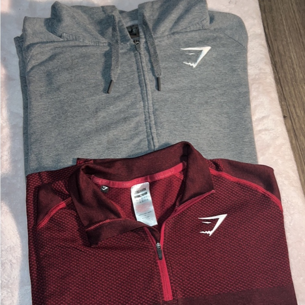 Gymshark Maroon Quarter-Zip Top